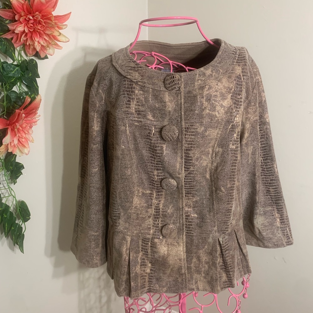 💛VINTAGE💛Studio V animal prints, three button blazer jacket
